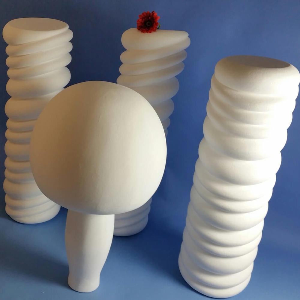 Hand-finished polystyrene sculpture