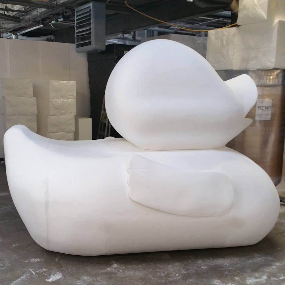 Carved polystyrene display piece