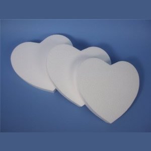 Polystyrene Hearts Pack of 3