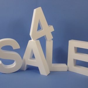 Polystyrene Letters and Numbers 300mm High