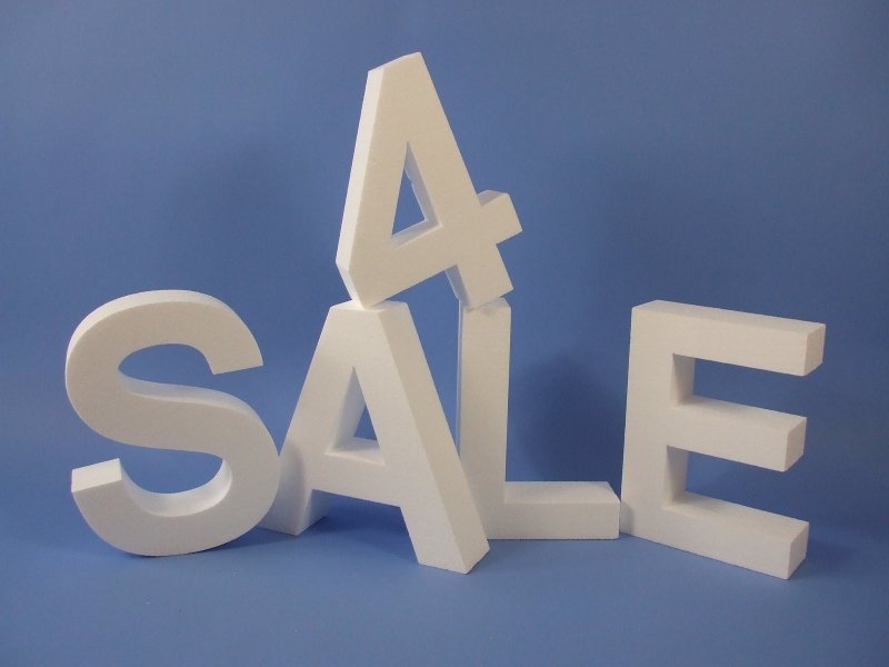 Polystyrene Letters and Numbers 300mm High Polystyrene Letters and Numbers 300mm High