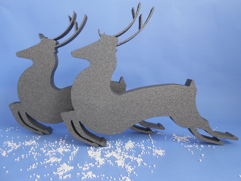 Polystyrene Reindeer Shapes Twin pack Polystyrene Reindeer Shapes Twin pack